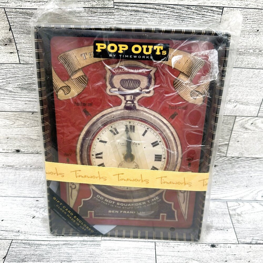 Brand New Sealed PopOuts by Timeworks "Thinking of You" Gift Card Enclosed Clock